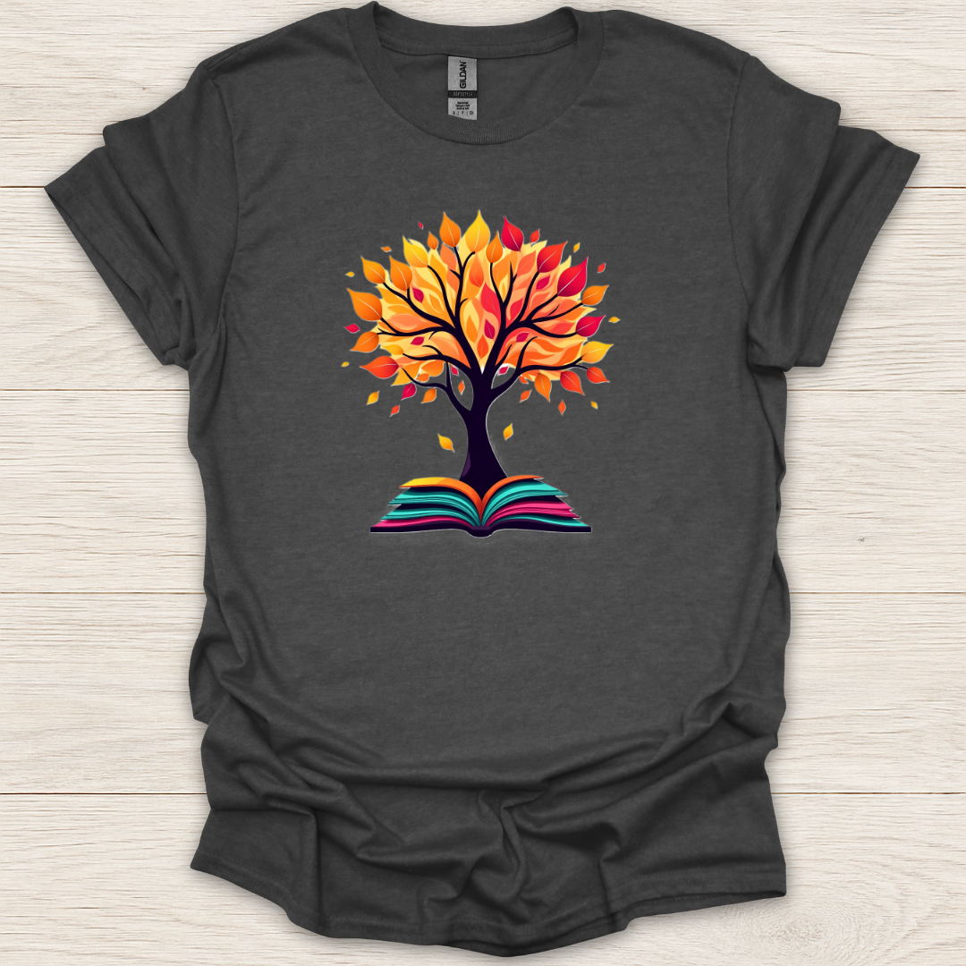 Autumn Leaves Book T-Shirt