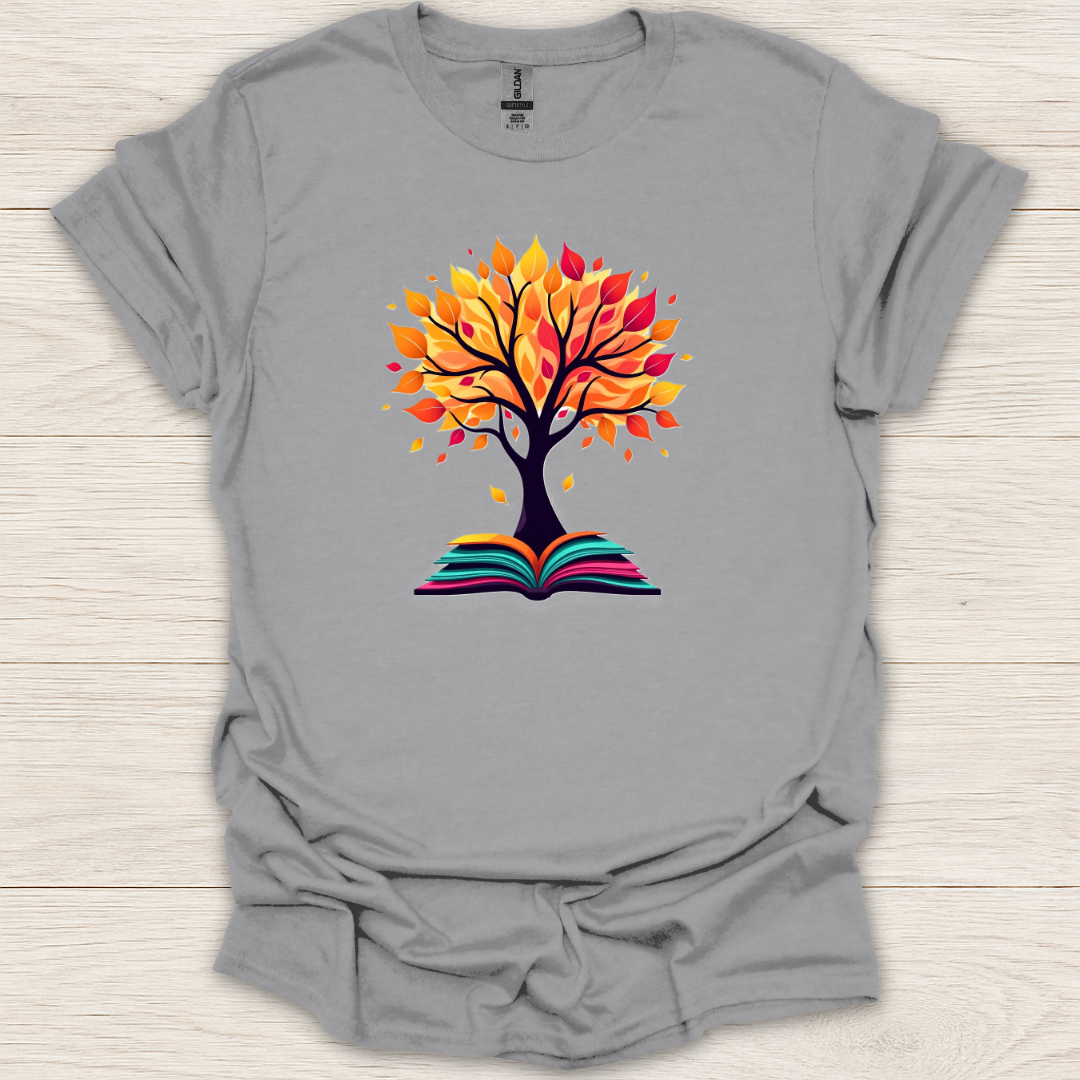 Autumn Leaves Book T-Shirt