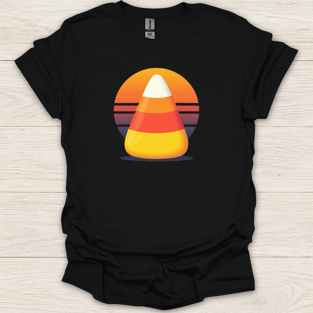 Candy Corn Retro Sunset T-Shirt