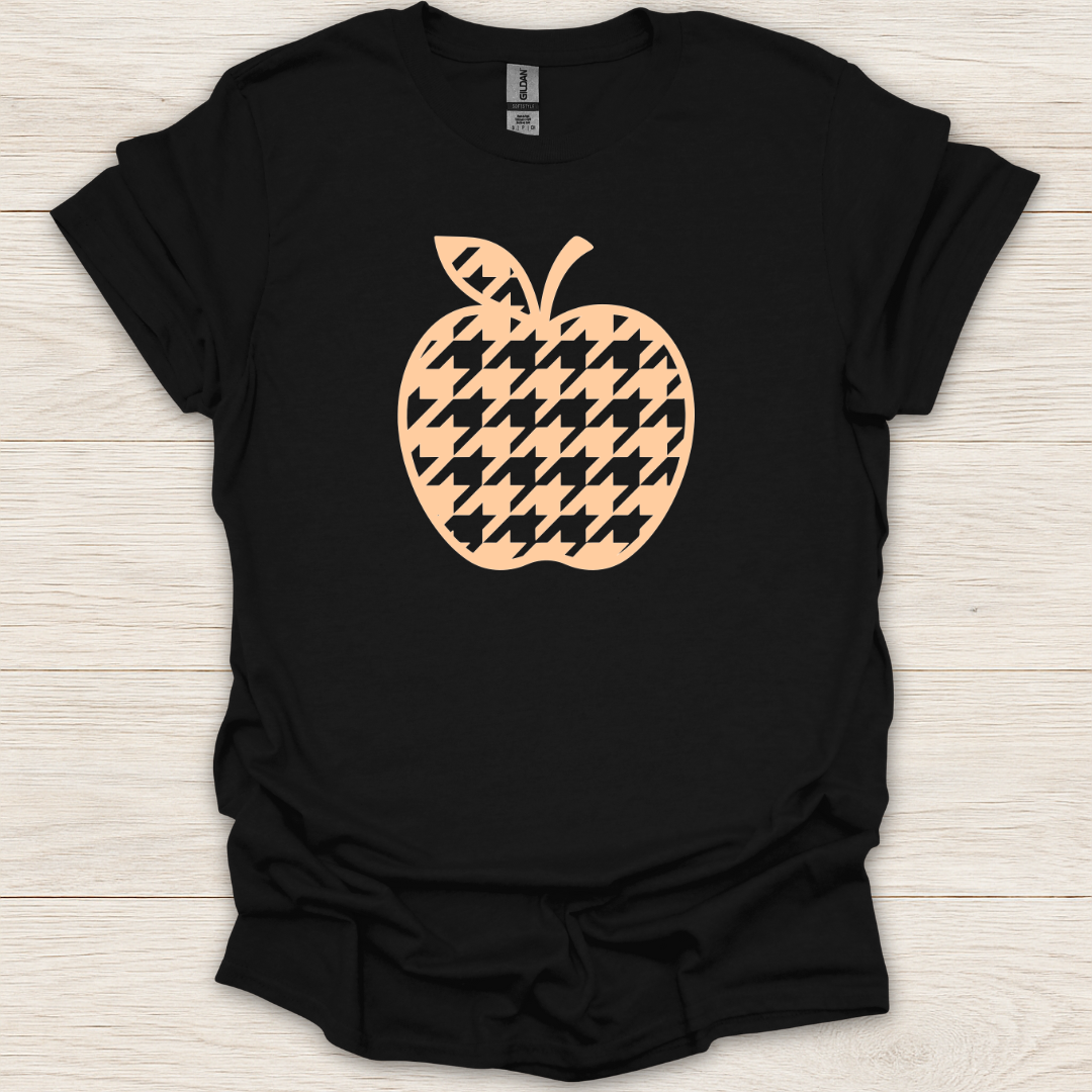 Orange Pastel Apple Houndstooth T-Shirt