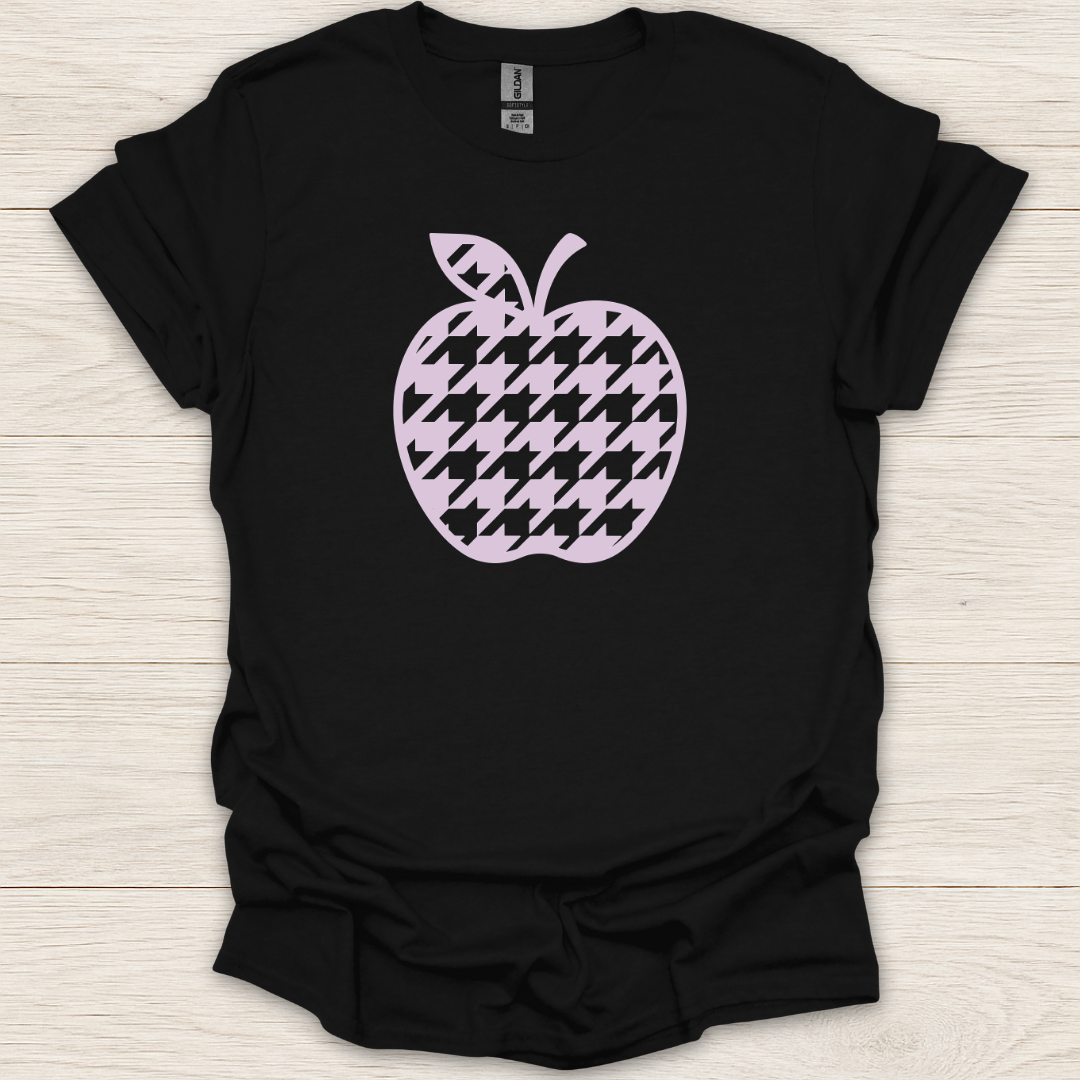 Purple Pastel Apple Houndstooth T-Shirt