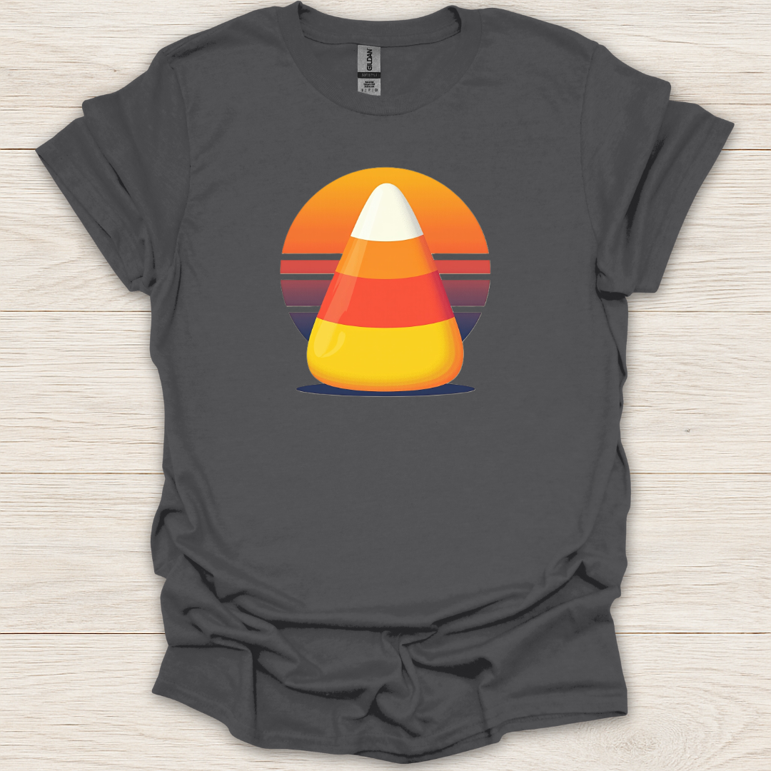 Candy Corn Retro Sunset T-Shirt