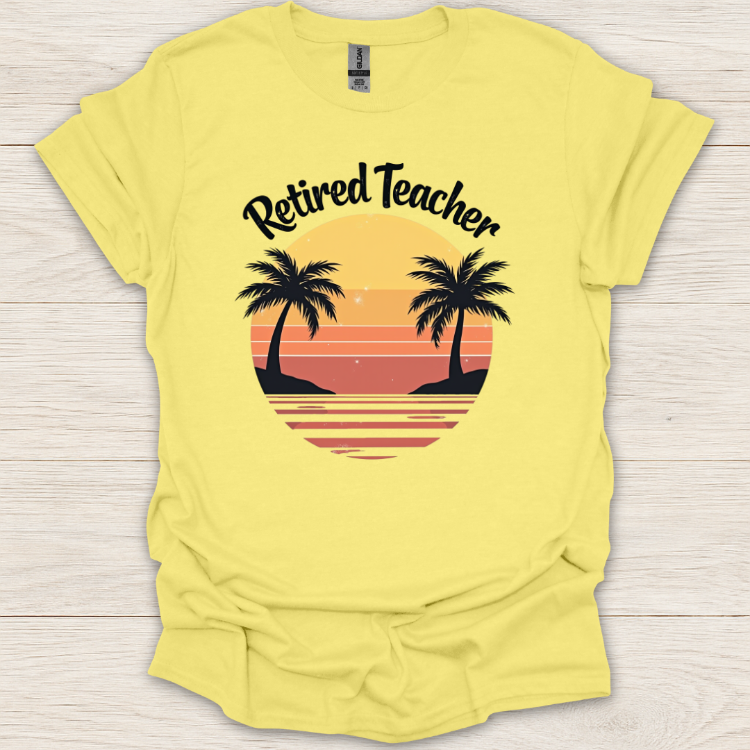 Retired Teacher Sunset T-Shirt