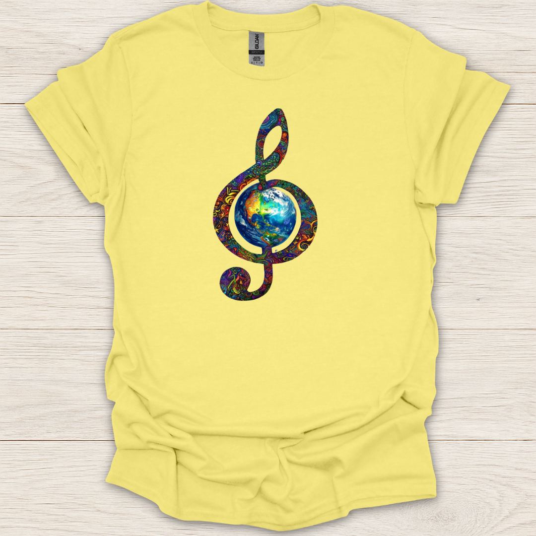 Treble Clef Earth T-Shirt