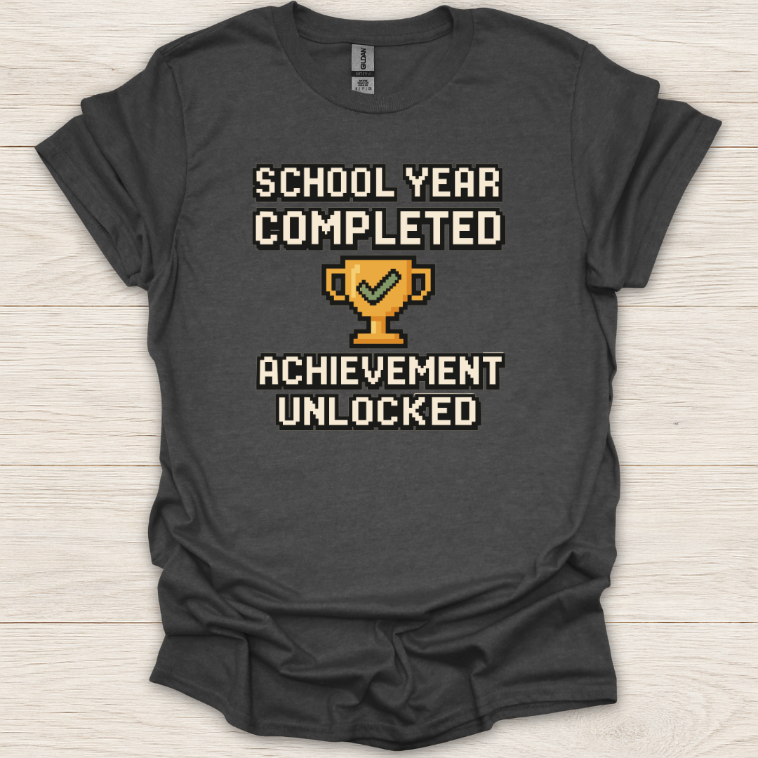School Year Completed Achievement Unlocked T-Shirt