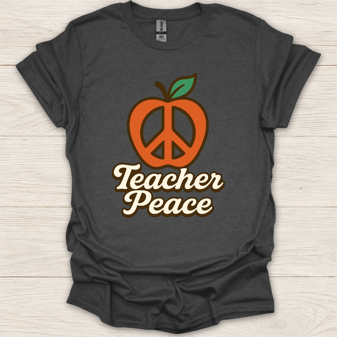 Teacher Peace Apple T-Shirt