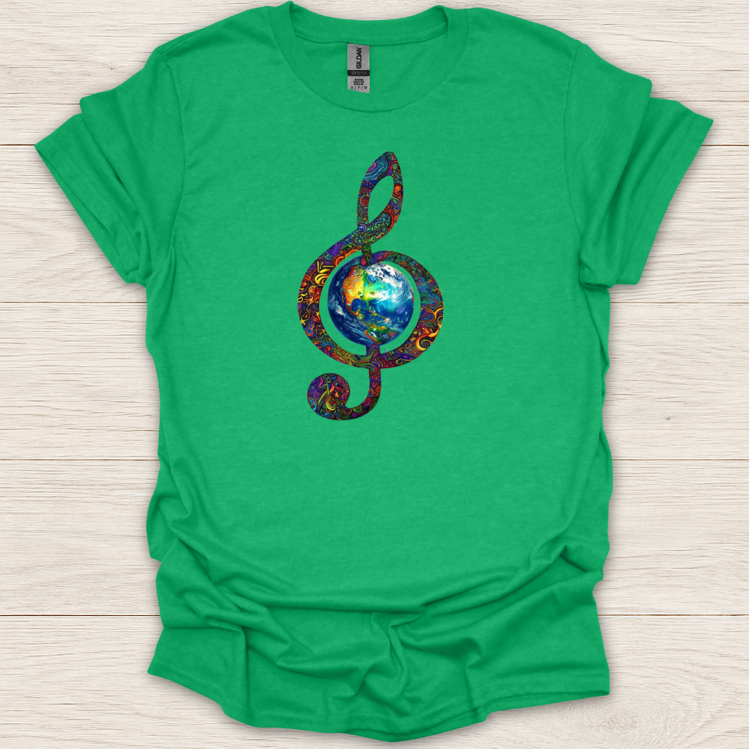 Treble Clef Earth T-Shirt