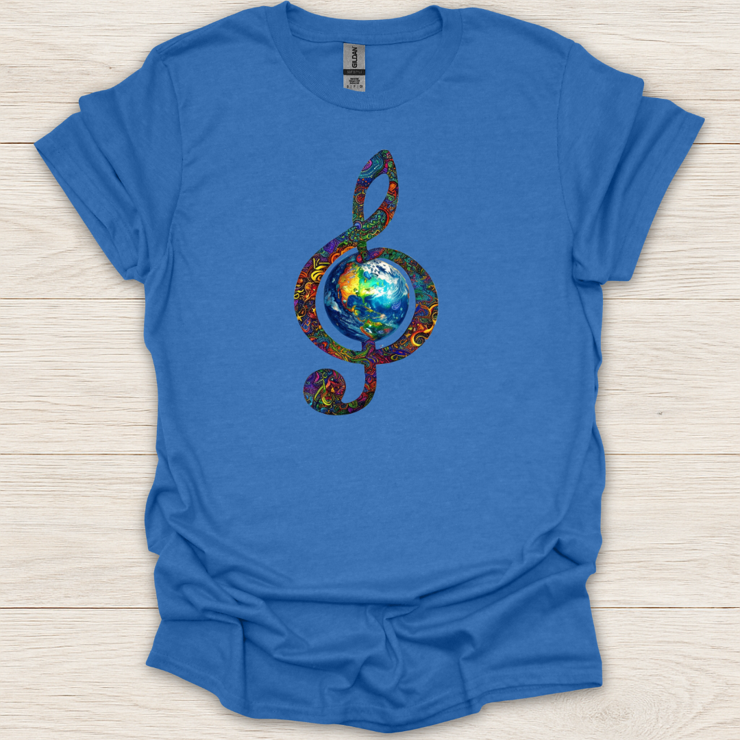 Treble Clef Earth T-Shirt