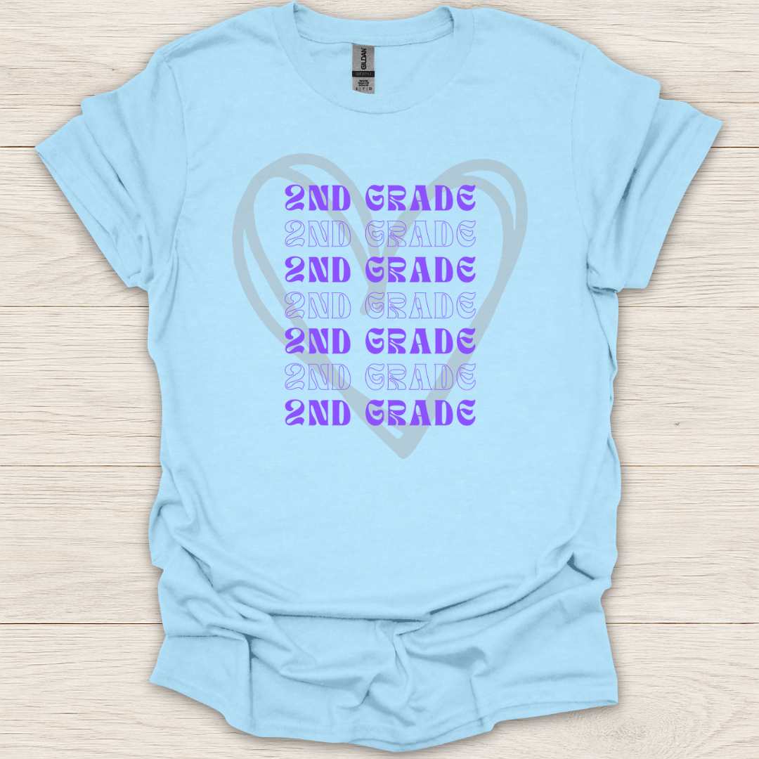 2nd Grade Hearts T-Shirt