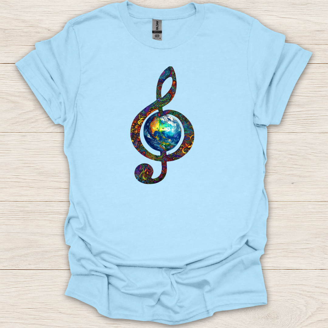 Treble Clef Earth T-Shirt