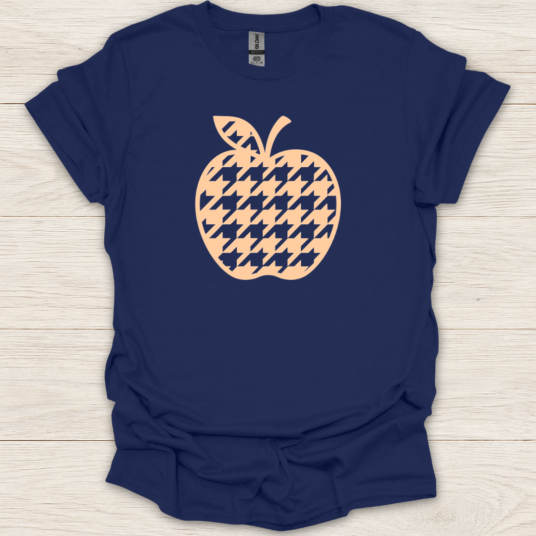 Orange Pastel Apple Houndstooth T-Shirt