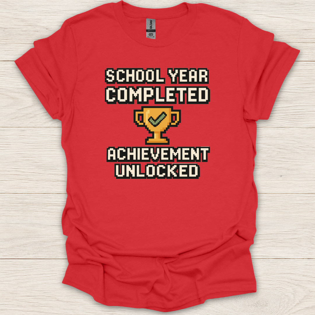School Year Completed Achievement Unlocked T-Shirt