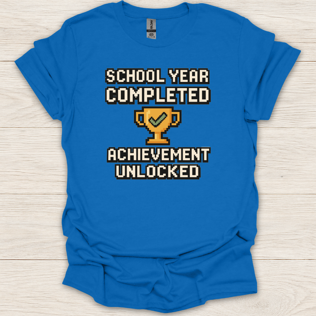 School Year Completed Achievement Unlocked T-Shirt