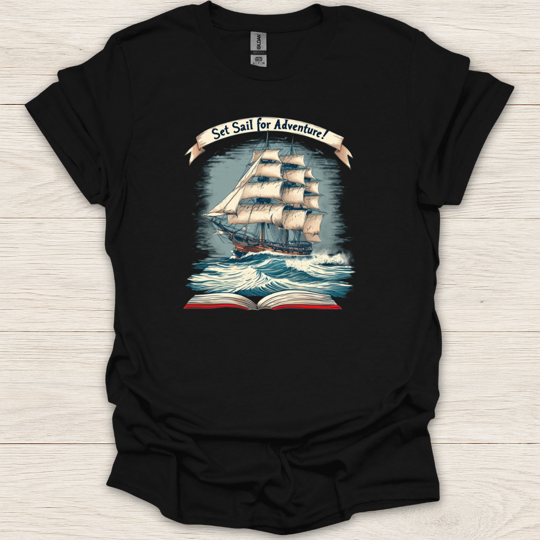 Set Sail for Adventure Book T-Shirt