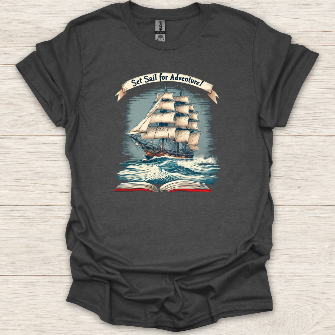 Set Sail for Adventure Book T-Shirt