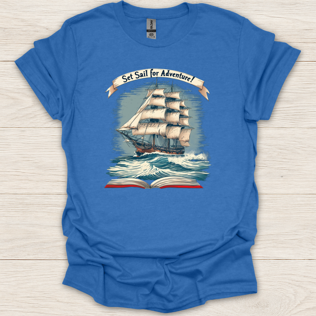 Set Sail for Adventure Book T-Shirt