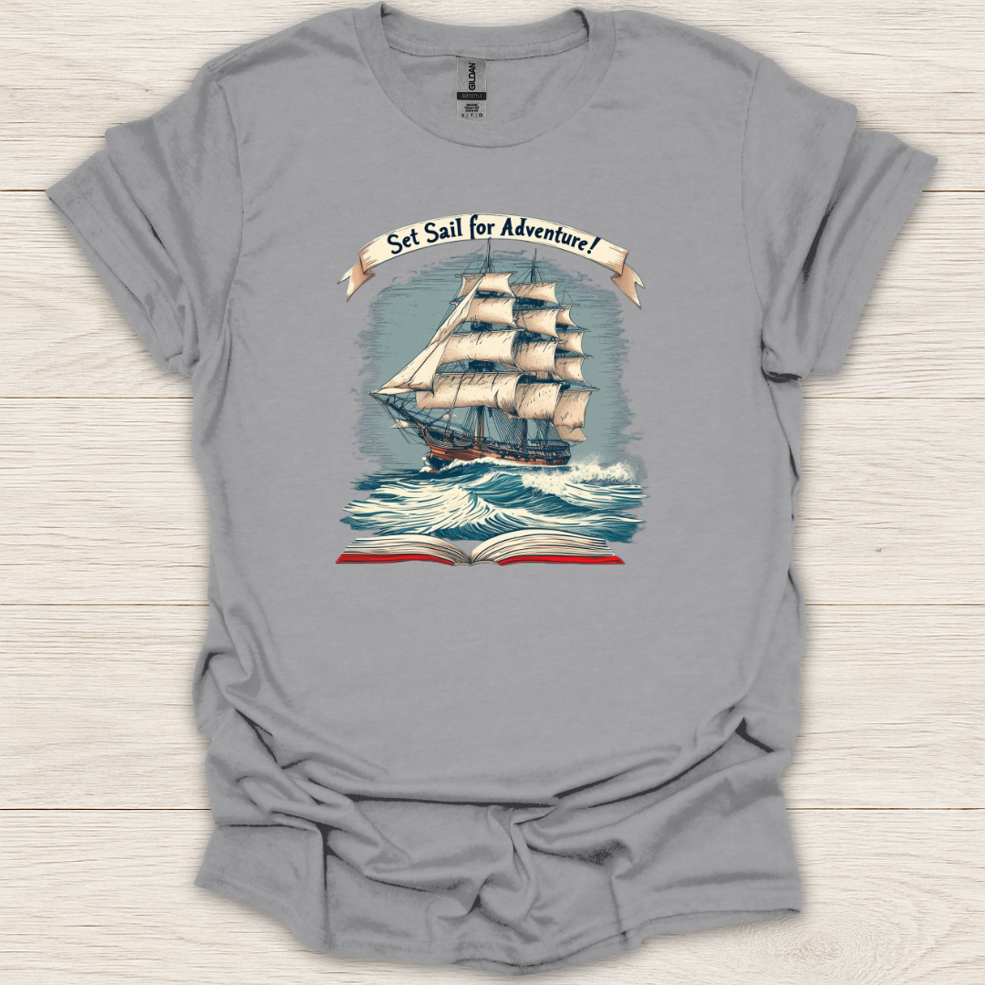 Set Sail for Adventure Book T-Shirt