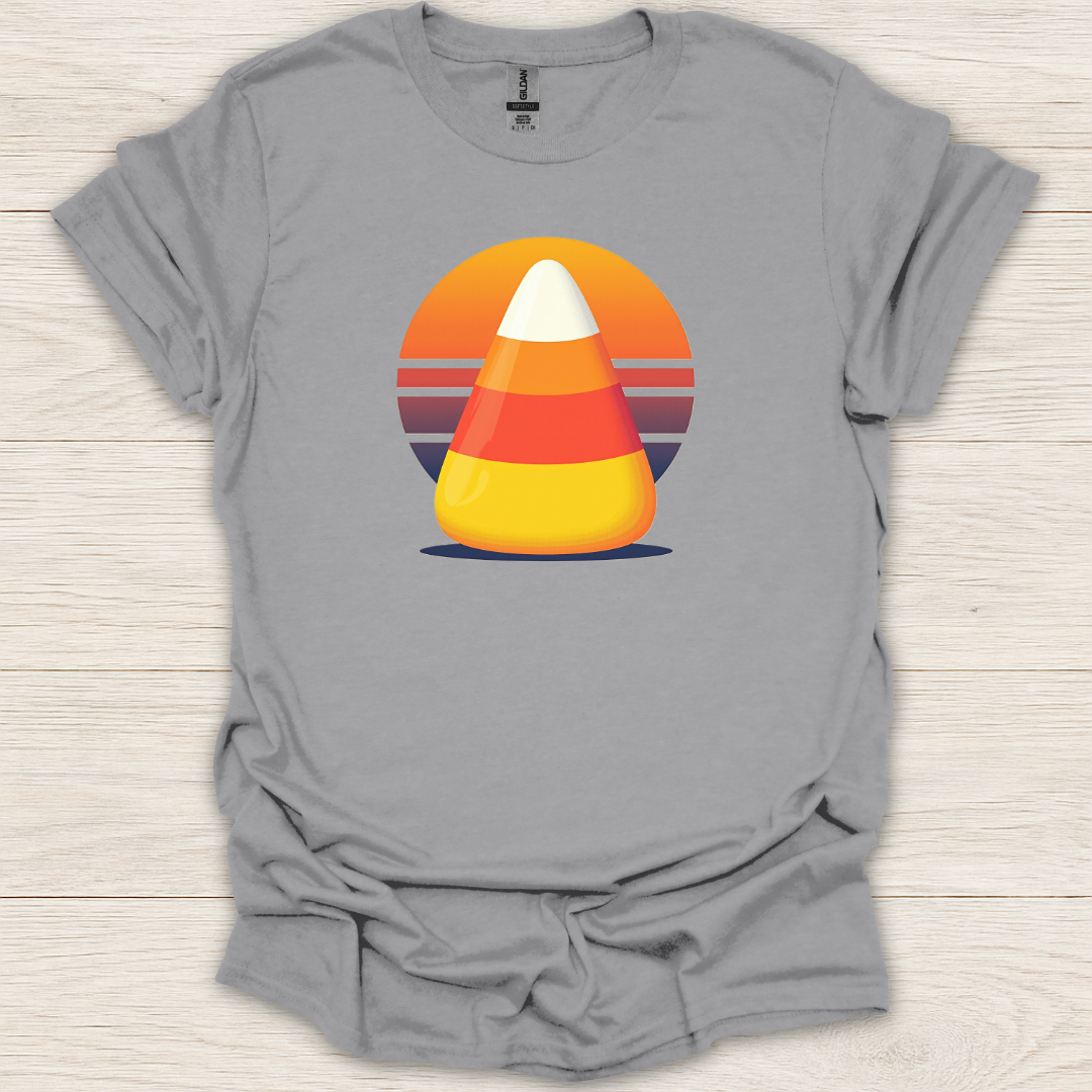 Candy Corn Retro Sunset T-Shirt