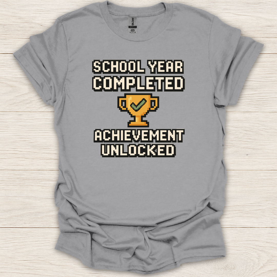 School Year Completed Achievement Unlocked T-Shirt