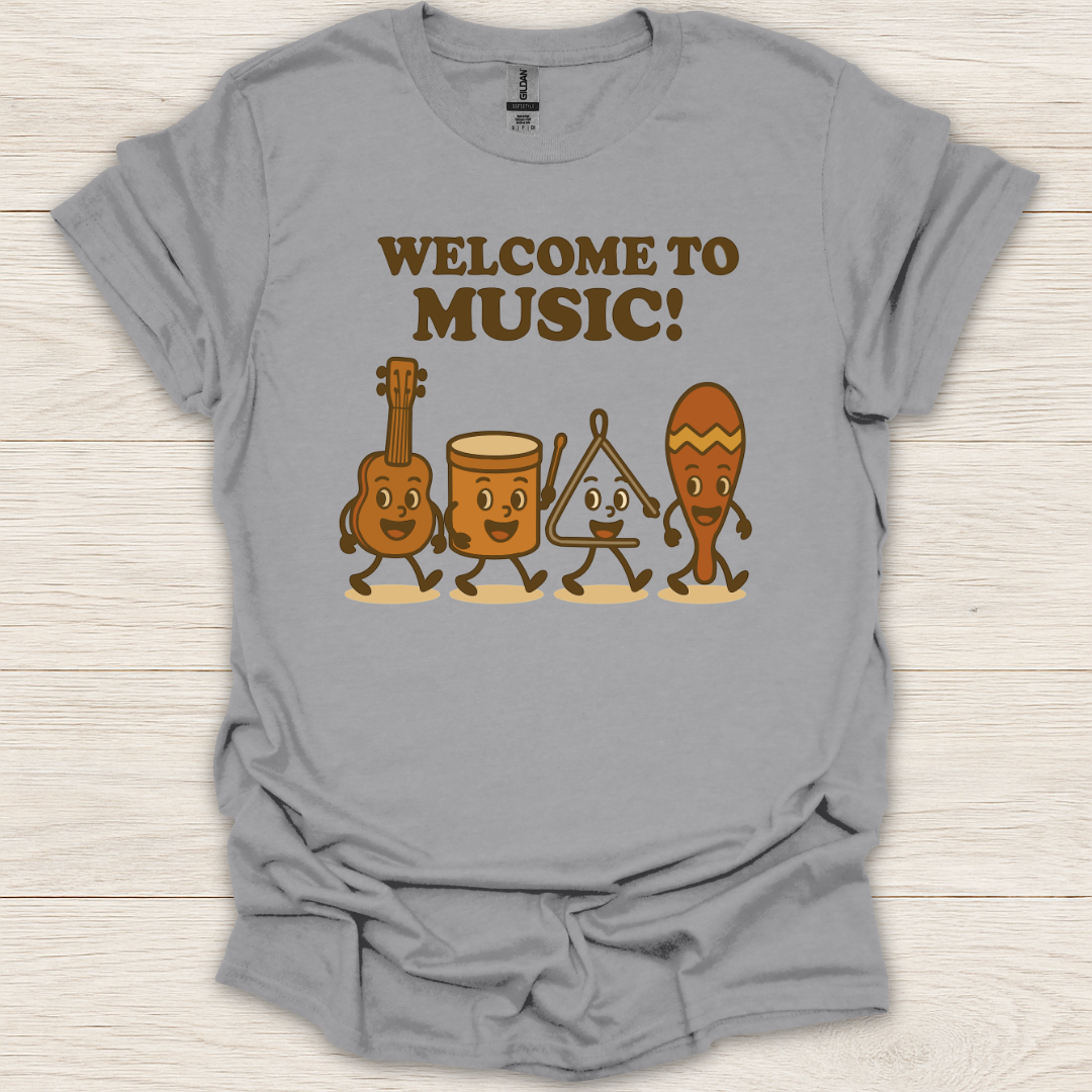 Welcome to Music Kawaii Characters T-Shirt