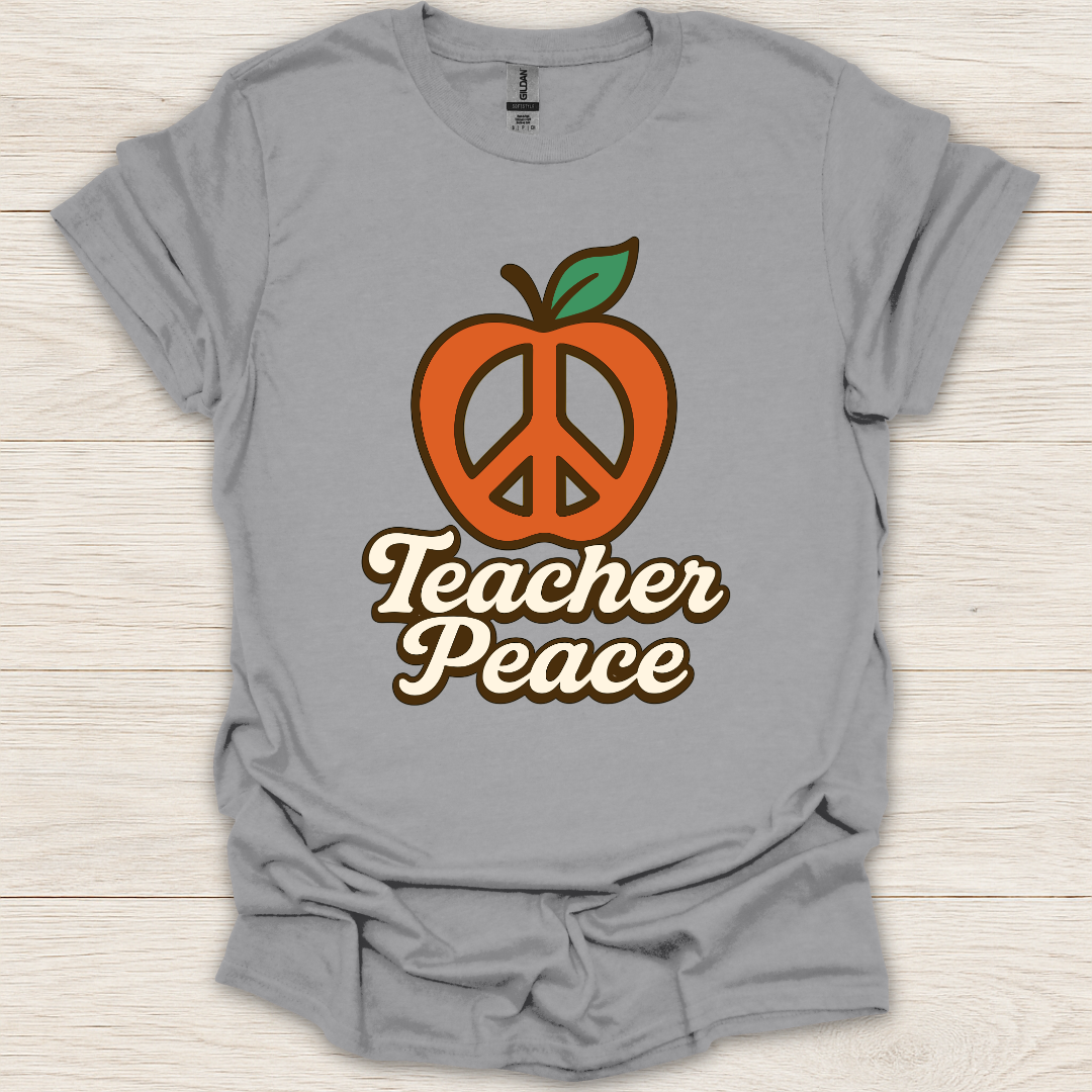 Teacher Peace Apple T-Shirt