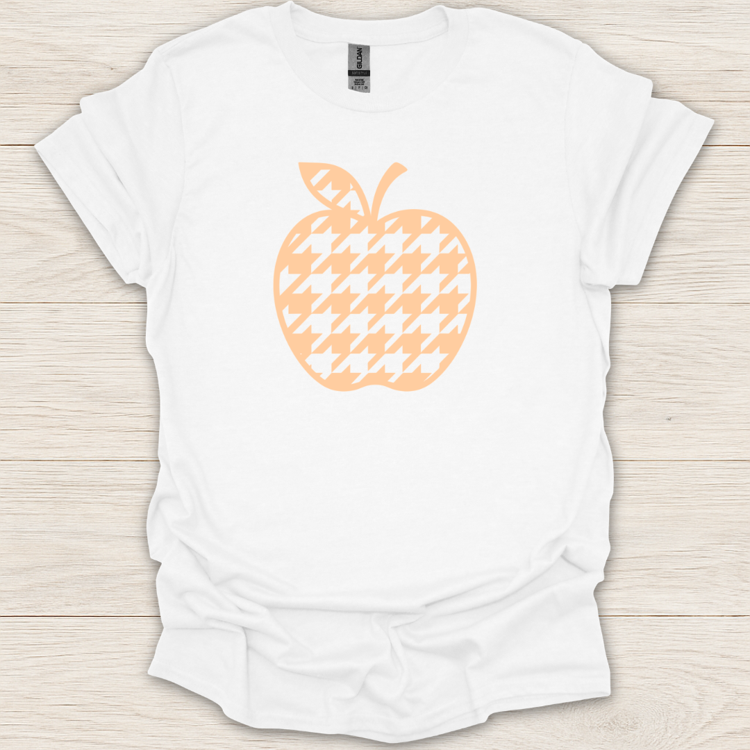 Orange Pastel Apple Houndstooth T-Shirt