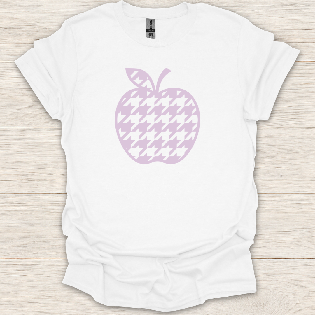 Purple Pastel Apple Houndstooth T-Shirt