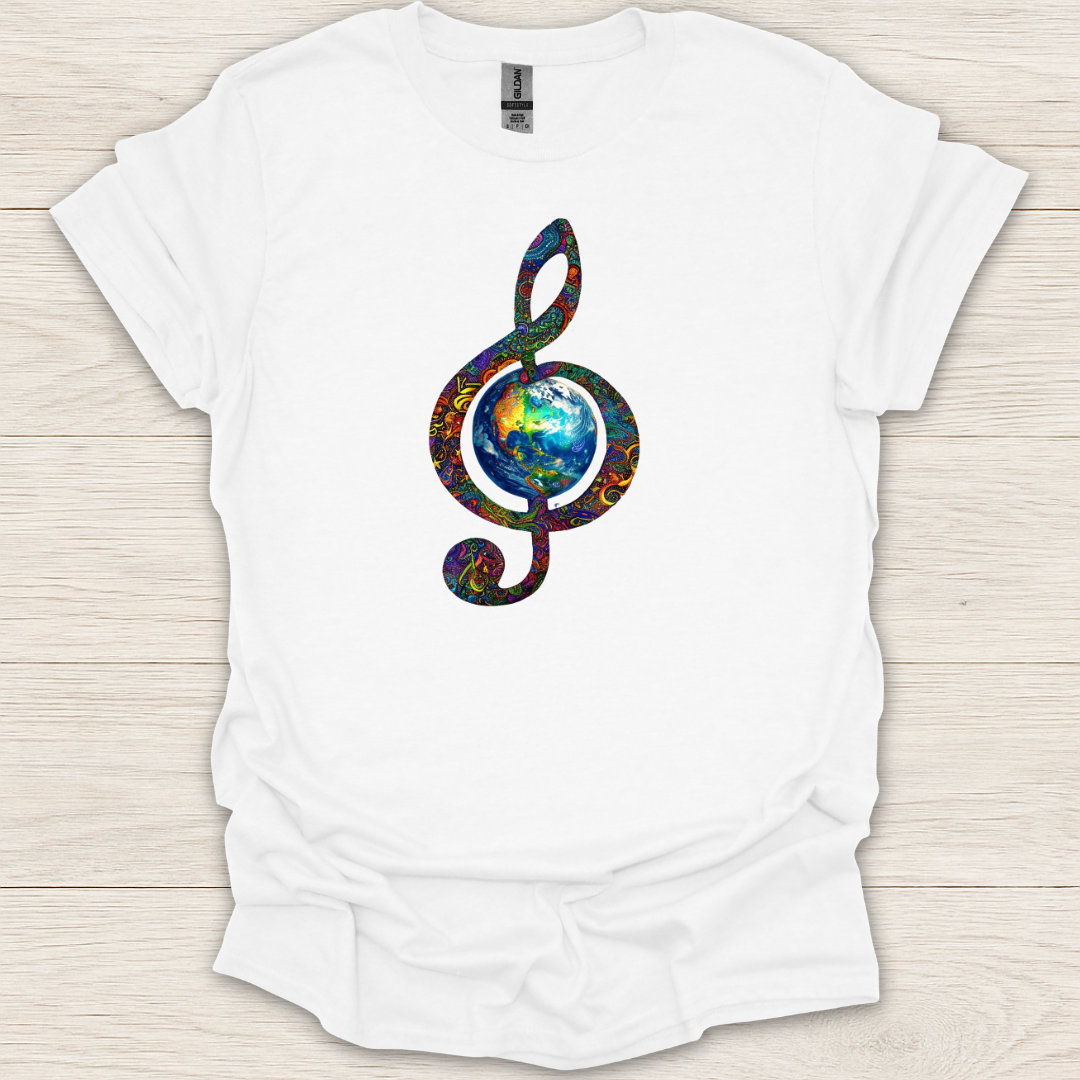 Treble Clef Earth T-Shirt
