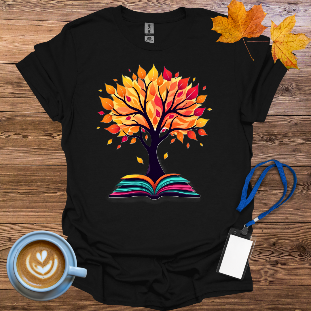 Autumn Leaves Book T-Shirt