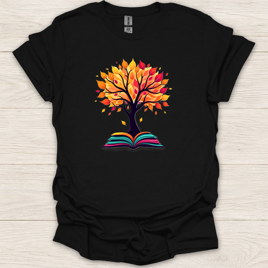 Autumn Leaves Book T-Shirt