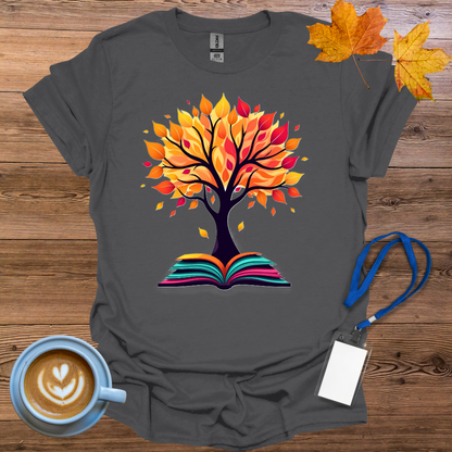 Autumn Leaves Book T-Shirt