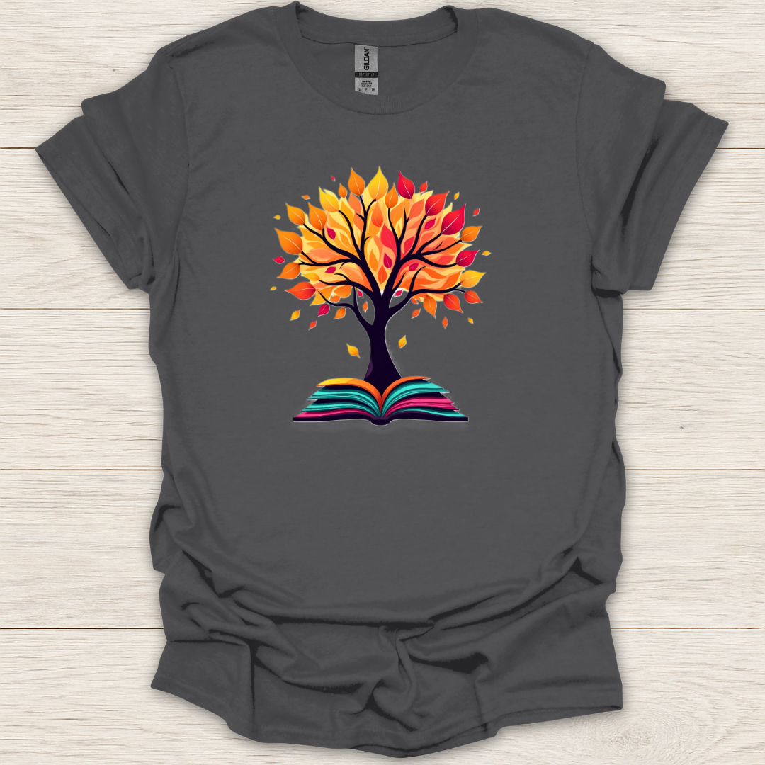 Autumn Leaves Book T-Shirt