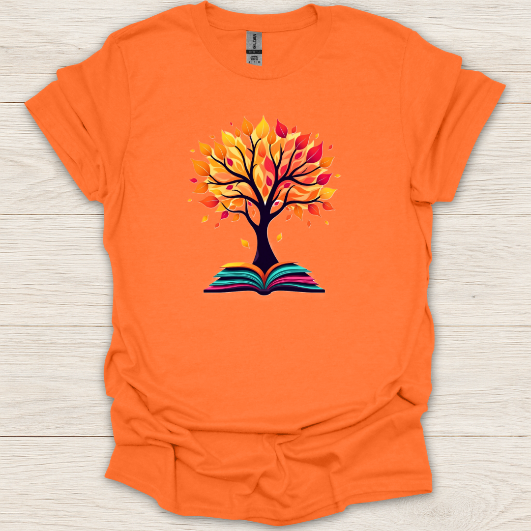 Autumn Leaves Book T-Shirt