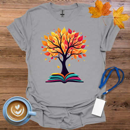 Autumn Leaves Book T-Shirt