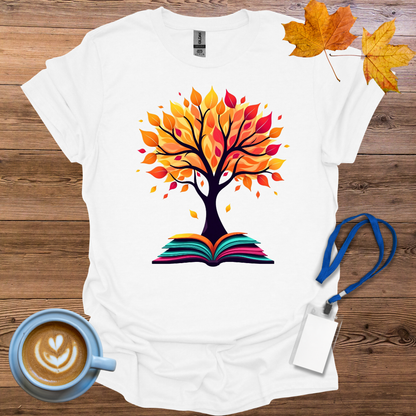 Autumn Leaves Book T-Shirt