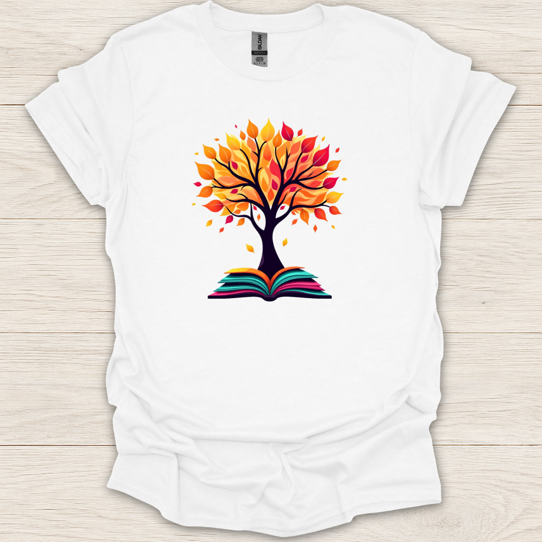 Autumn Leaves Book T-Shirt
