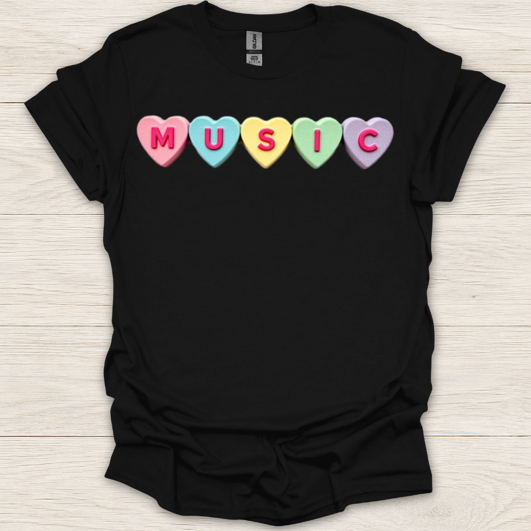 Music Candy Heart T-Shirt