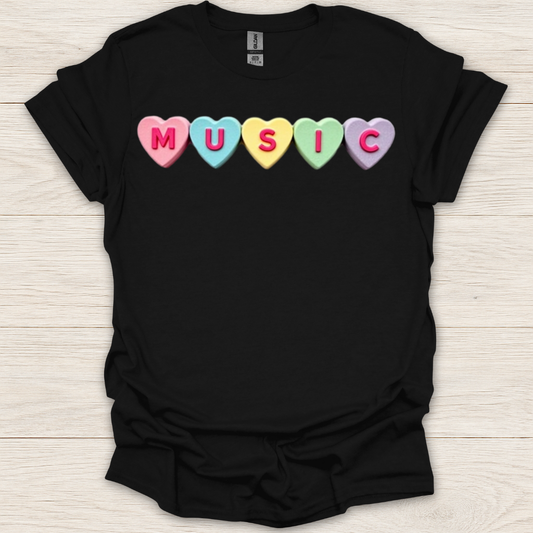 Music Candy Heart T-Shirt