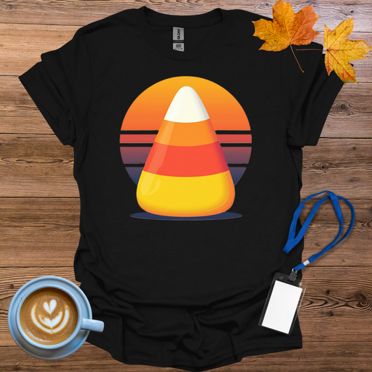 Candy Corn Retro Sunset T-Shirt