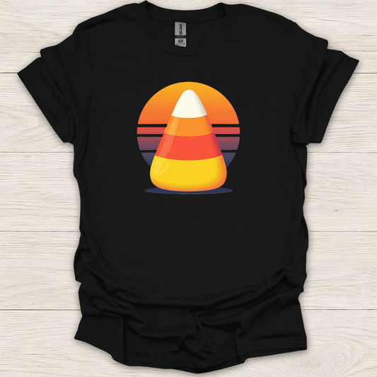 Candy Corn Retro Sunset T-Shirt