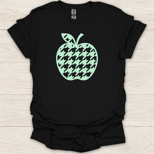 Green Pastel Apple Houndstooth T-Shirt