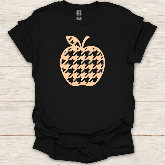 Orange Pastel Apple Houndstooth T-Shirt