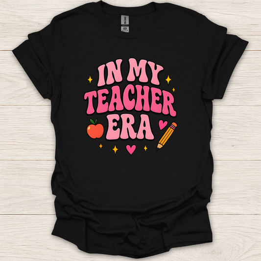 In My Teacher Era Pencil & Apple T-Shirt