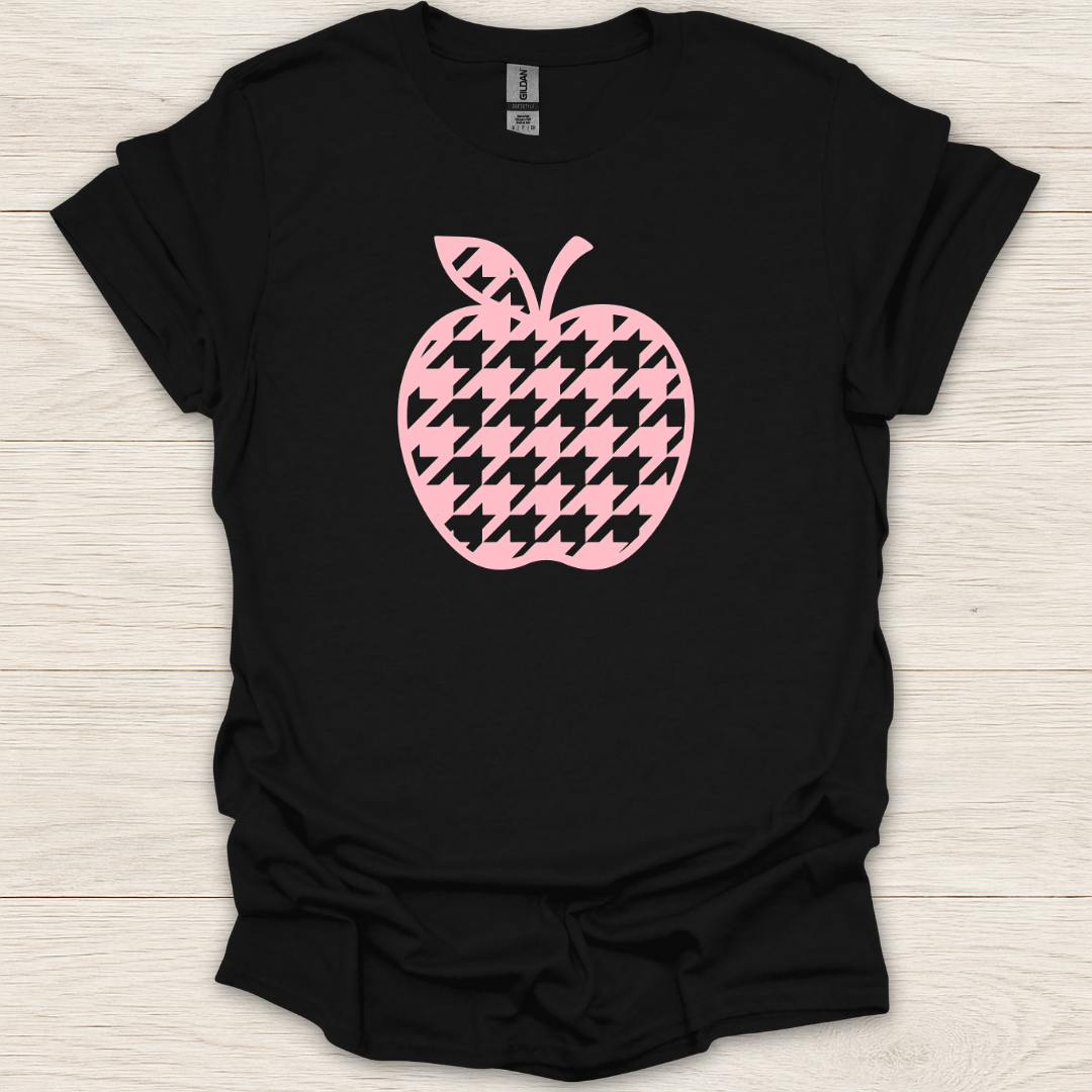 Pink Pastel Apple Houndstooth T-Shirt