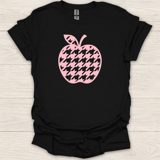 Pink Pastel Apple Houndstooth T-Shirt