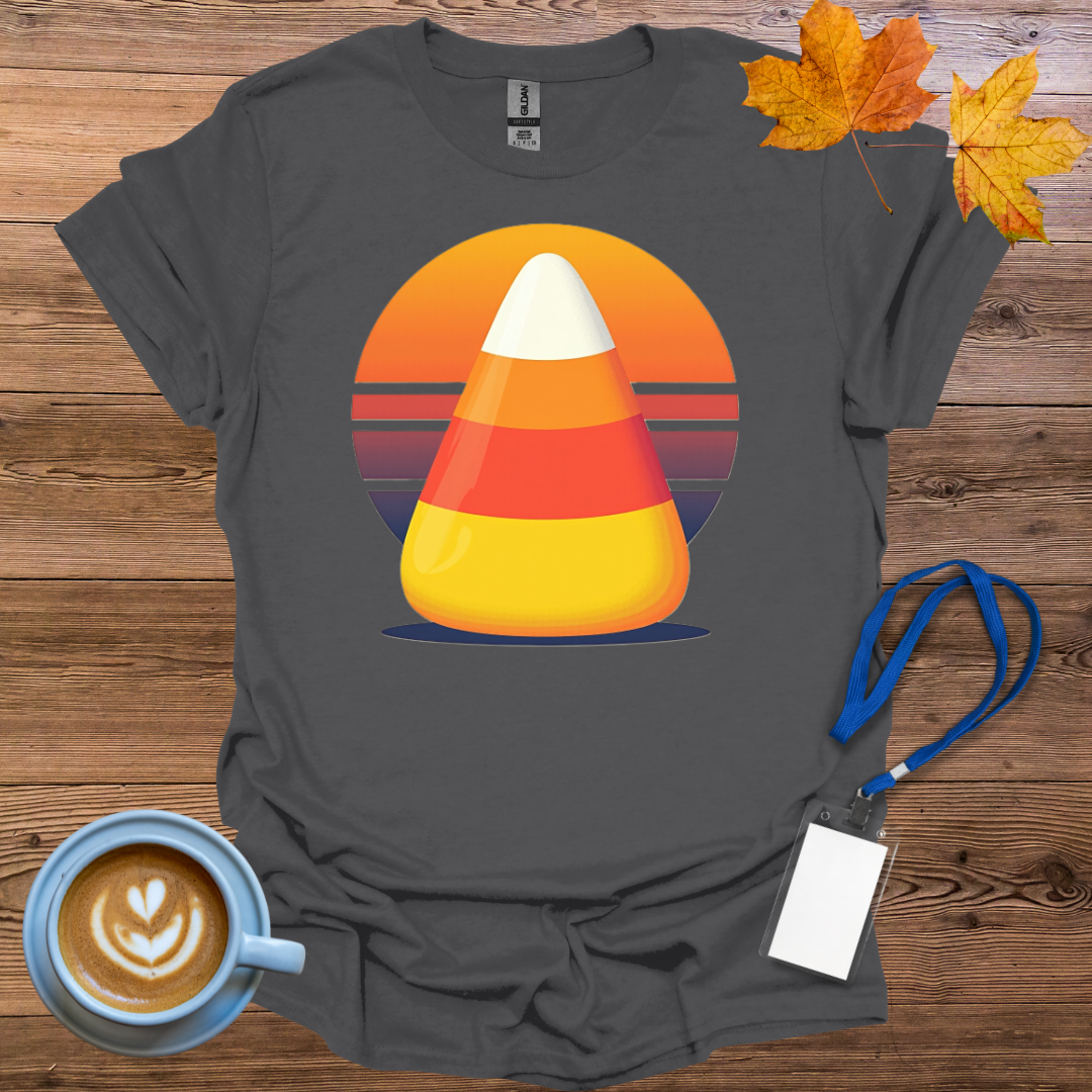 Candy Corn Retro Sunset T-Shirt