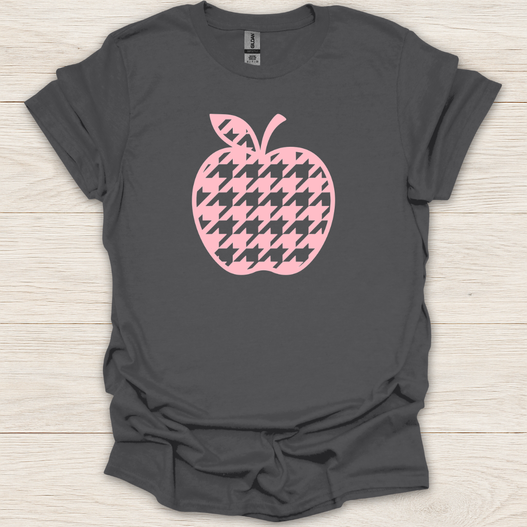 Pink Pastel Apple Houndstooth T-Shirt