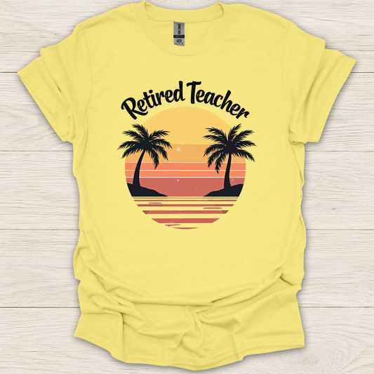Retired Teacher Sunset T-Shirt