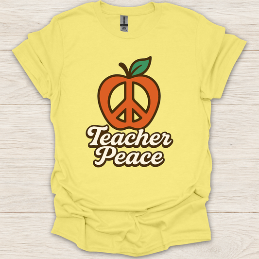 Teacher Peace Apple T-Shirt