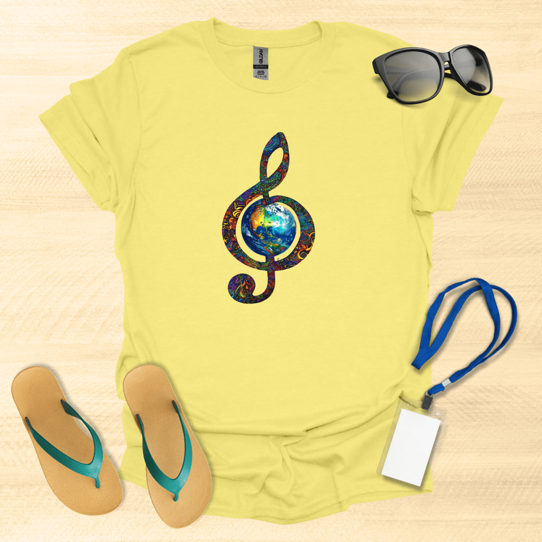 Treble Clef Earth T-Shirt